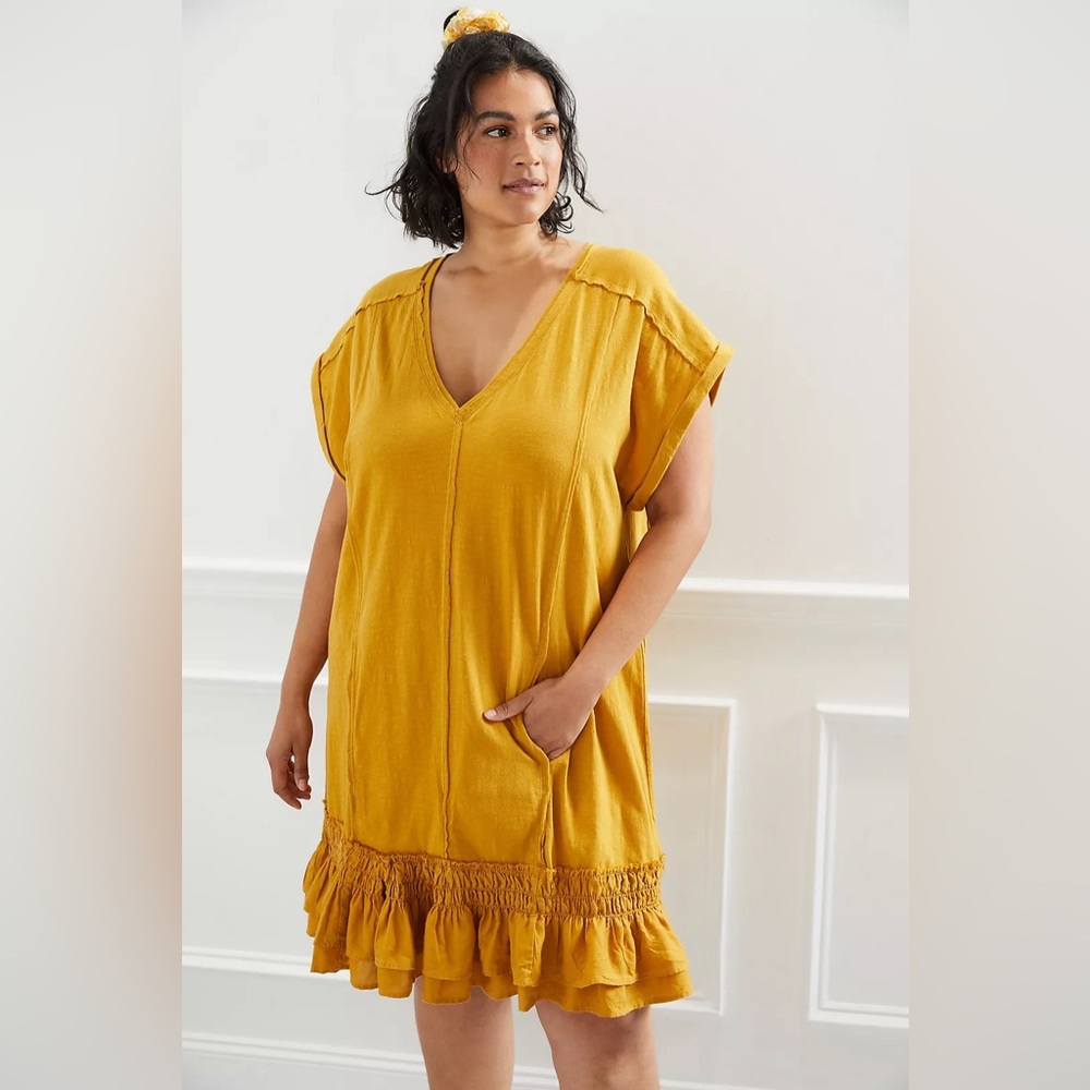 Anthropologie Daily Practice Solana
Ruffled Tunic Dress Plus Size 1X